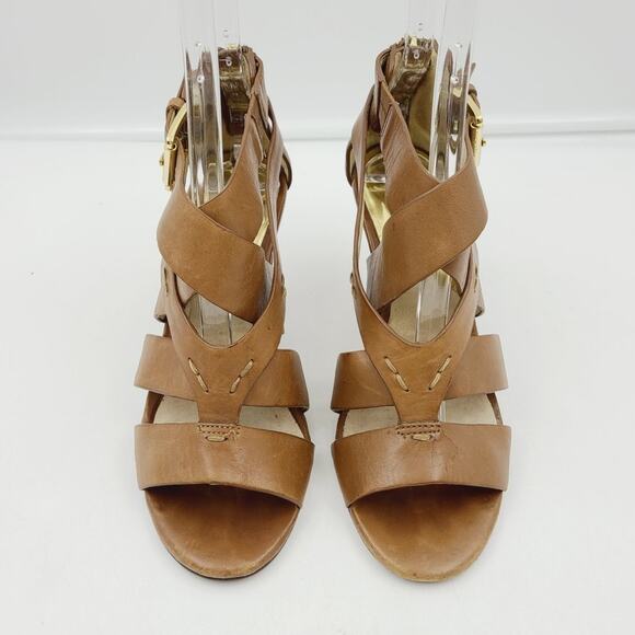 Michael Kors Womens Cognac Open Toe Sandals, Size 6, PRE-OWNED - Picture 2 of 10
